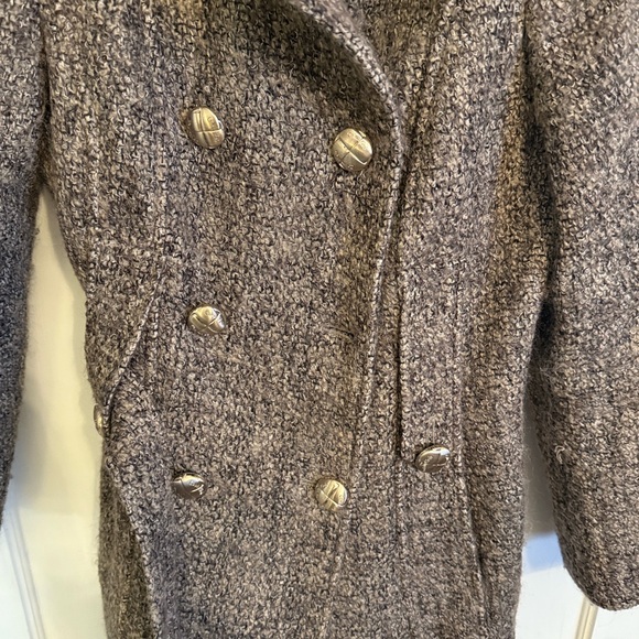 Calvin Klein brown tweed trench coat - Picture 8 of 12